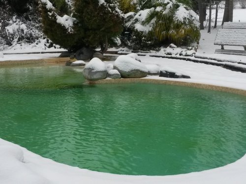 Le parc sous la neige